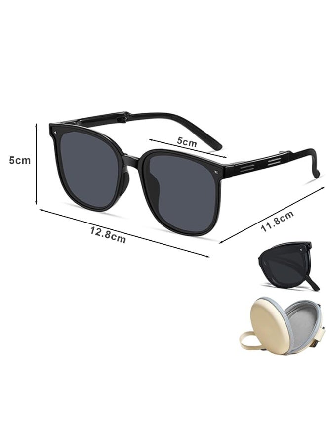 اسرلي وايت نظارات شمسية محمولة للأطفال، مستقطبة، حماية من الأشعة فوق البنفسجية UV400+، مع حافظة تخزين، قابلة للطي، مناسبة للأولاد والبنات. - Image 4